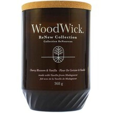 Woodwick Renew Large Glass Scented Candle Cherry Blossom & Vanilla 368 G
