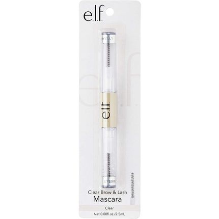 E.L.F. Clear Brow & Lash Mascara Glossy Shiny Lightweight Easy To Use Conditions Hairs Gives Brows Soft Flexible Hold Compact All-Day Wear 2.5Ml