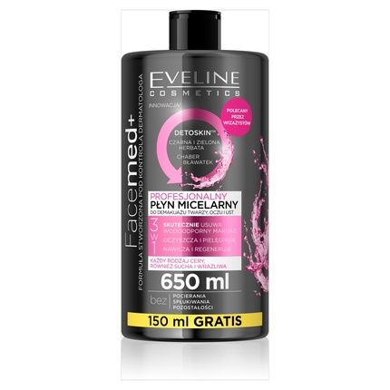 Eveline Facemed+ Professional Micellar Liquid 3 In 1 For All Skin Types 650Ml