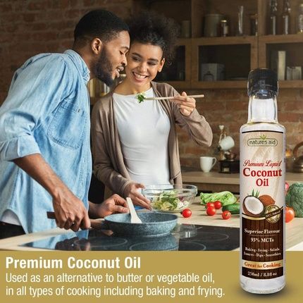 Natures Aid Premium Liquid Coconut Oil 250Ml - Image 3