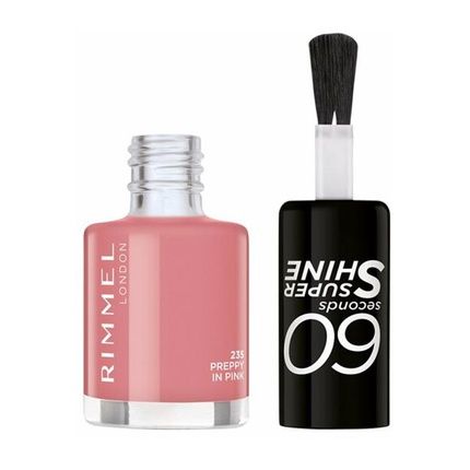 Rimmel 60 Seconds Super Shine Nail Polish 235 Preppy In Pink 8 Ml