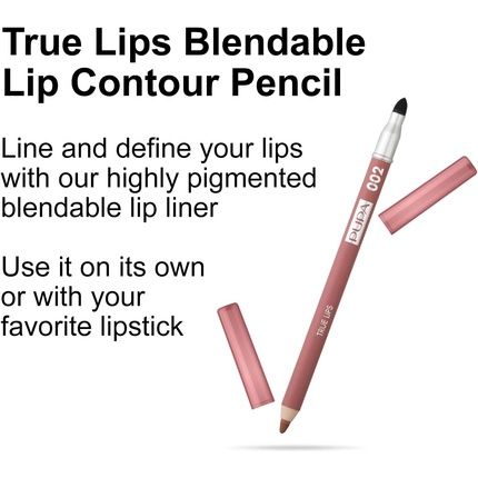 Pupa Milano True Lips Blendable Lip Liner 002 Tea Rose 0.042Oz