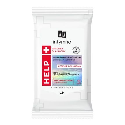 Help Soothing And Protective Intimate Hygiene Wipes - 15 Pieces