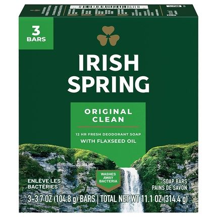 Irish Spring Original Deodorant Soap 105G - Pack Of 3