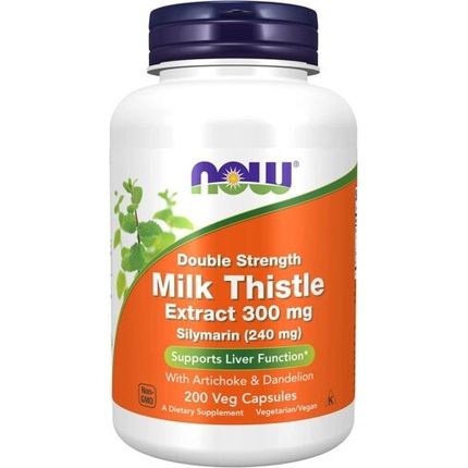 Now Foods Milk Thistle Silymarin Extract 300Mg 200 Veg Capsules - Image 4