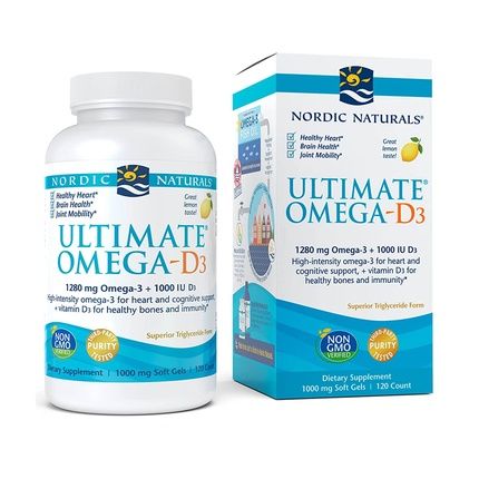Nordic Naturals Ultimate Omega Lemon 1280Mg 120 Softgels