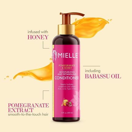 Mielle Pomegranate & Honey Moisturizing And Detangling Conditioner 12Oz - Image 3