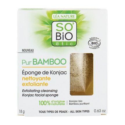 So Bio Etic Bamboo Konjac Facial Sponge Natural Facial Cleansing Tool
