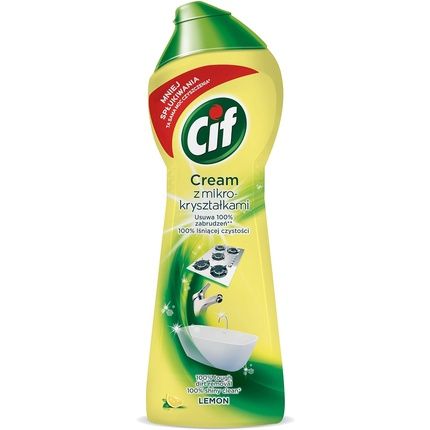 Cif Cream Microcrystals Cleansing Milk For Surfaces Lemon 300G