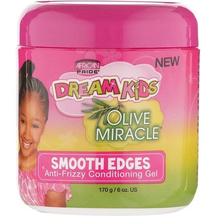 African Pride Dream Kids Olive Miracle Anti-Frizzy Conditioning Gel Smooth Edges 170G/6Oz