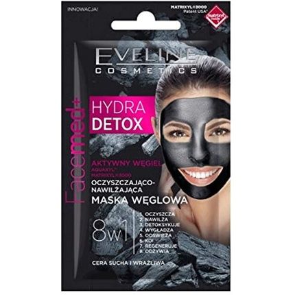Eveline Cosmetics Facemed+ Cleansing Moisturizing Carbon Mask 8In1 7Ml