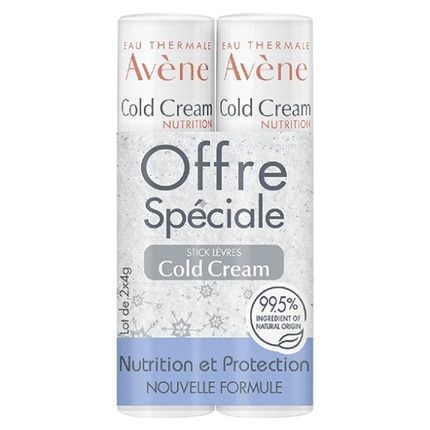 Avene Cold Cream Nourishing Lip Balm 4G - Pack Of 2