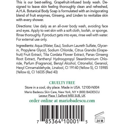 Mario Badescu A.H.A. Botanical Body Soap - For All Skin Types 236Ml