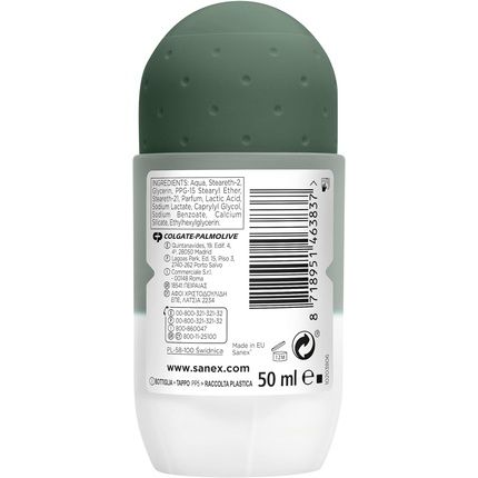 Sanex Men Zero% Respect & Control Men'S Deodorant Roll-On Deodorant 50Ml Fresh