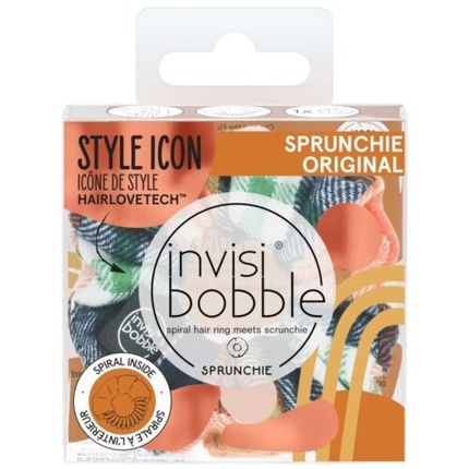 Invisibobble Sprunchie Fall In Love Channel The Flannel 10.20/1Ea