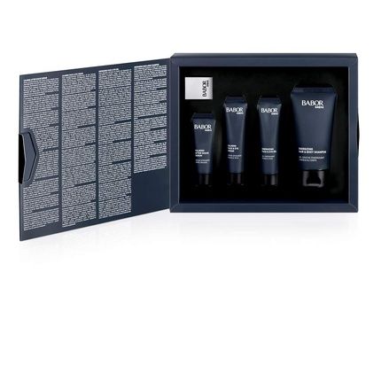 Babor Men Travel Set Skin Care Set With Creams, After Shave, And Hair & Body Shampoo