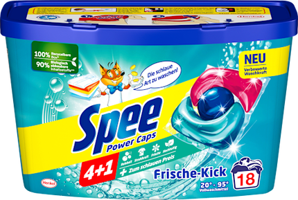 Spee Laundry Detergent Capsules Power Fresh Kick 18 Liters