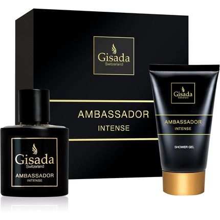 Gisada Ambassador Intense Gift Set Eau De Parfum 50Ml & Shower Gel 100Ml Spicy Fresh Men'S Fragrance
