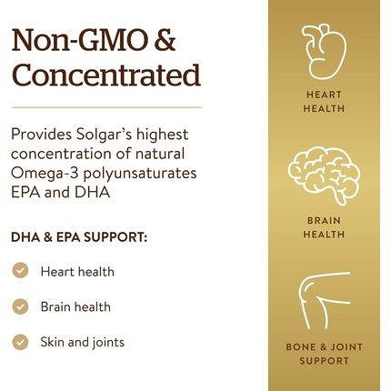 Solgar Triple Strength Omega 3 Supports Brain And Eyes Heart Health Friendly Fish Oil 50 Softgels - Image 3