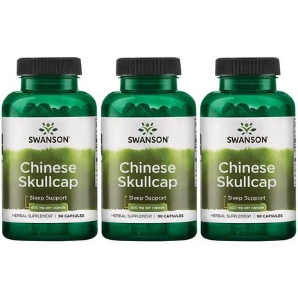 Swanson Chinese Skullcap Herbal Supplement For Relaxation And Sleep Support 90 Capsules 400Mg