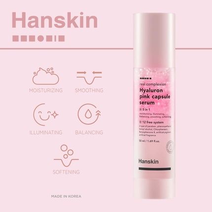 Hanskin Real Complexion Hyaluron Pink Capsule Serum 50Ml