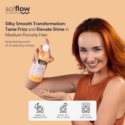 So!Flow Ultimate Anti-Frizz Conditioner Enriched With Nourishing Oils And Effective Plant Extracts Customized For Medium Porosity Hair Seeking Frizz-Free Shine