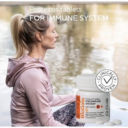 Biogaia Protectis Probiotic Tablets With Vitamin D3 Orange Flavored 30 Tablets - Image 3