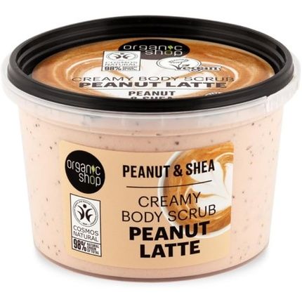 Organic Shop Peanut Latte Creamy Body Scrub With Peanut And Shea 250Ml