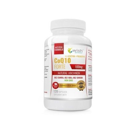 Wish Coenzyme Q10 Forte 100Mg Coq10 Ubichinon + L-Leucine Vege 120 Capsules