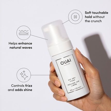 Ouai Air Dry Foam Hair Mousse For Perfect Beach Waves With Kale And Carrot