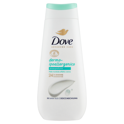Dove Advanced Care Shower Foam Hypoallergenic Fragrance-Free 225 Ml
