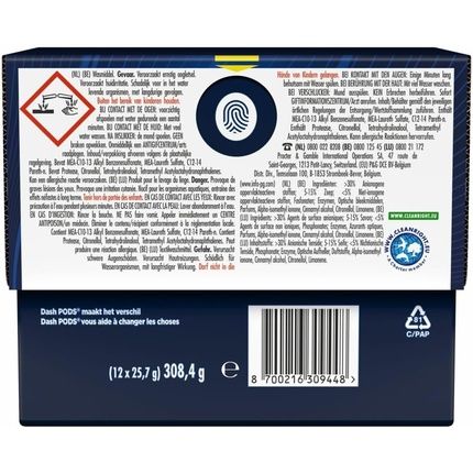 Dash 4-In-1 Platinum Pods Laundry Detergent Capsules Extra Stain Remover 12 Pieces - Image 3