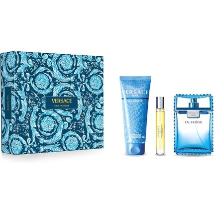 Versace Eau Fraiche 3 Piece Gift Set 3.4 Oz Eau De Toilette Spray