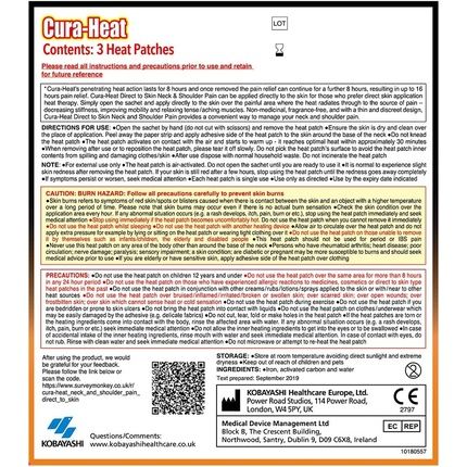 Cura Heat Neck And Shoulder Pain Directly On Skin