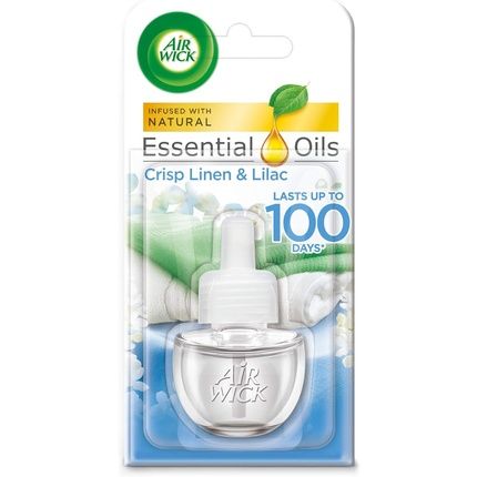 Air Wick Essential Oils Plug Diffuser Refill Crisp Linen And Lilac 17Ml