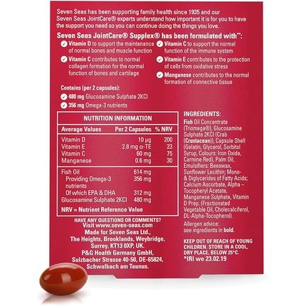 Seven Seas Jointcare Supplements Supplex 90 High Strength Capsules With Glucosamine Omega-3 Epa Dha Vitamin D C Manganese Zinc