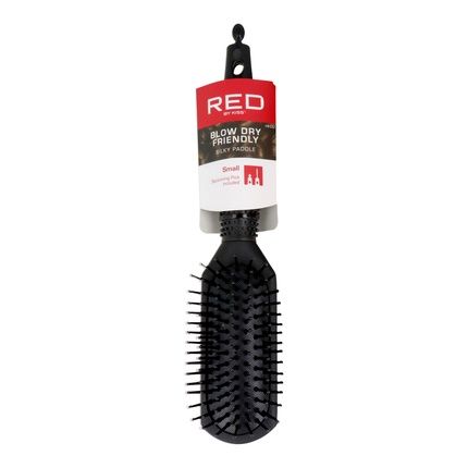 Red Kiss Rubberized Paddle Brush Small - Perfect For Styling And Detangling Hair