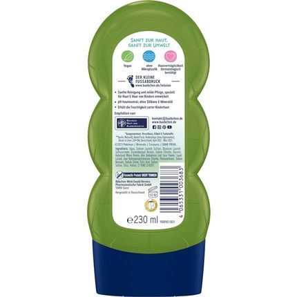 Bubchen 2In1 Shampoo & Shower Gel For Kids Pokemon Bulbasaur Edition 230Ml - Nourishing Hair Wash And Mild Cleansing Shower Bath