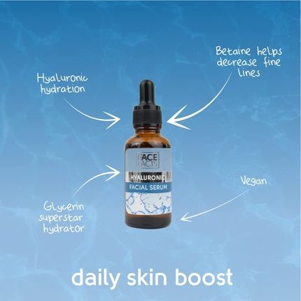 Face Facts Hyaluronic Facial Serum With Sodium Hyaluronate Glycerin And Betaine 30Ml