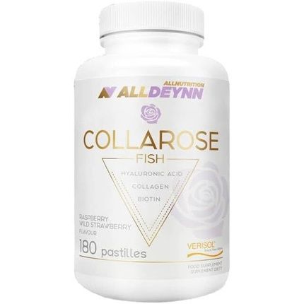 Allnutrition Alldeynn Collarose Fish Pastilles Raspberry Wild Strawberry 180 Tabs