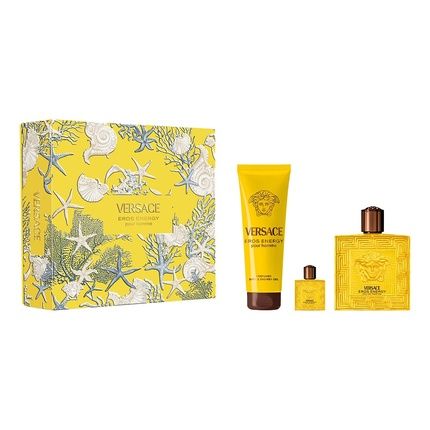 Versace Eros Energy Gift Set - Eau De Parfum Spray 100Ml, Shower Gel 150Ml, Eau De Parfum 5Ml