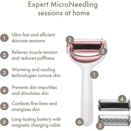 Geske Smartappguided Microneedle Face & Body Roller 8 In 1