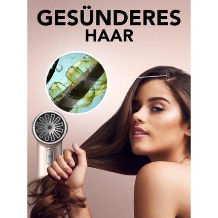 Gama Italy Professional Iq3 Perfetto Hair Dryer - Original Smart Design Made In Italy, Maximum Power Energy Savings, Ultra-Light Gold Rose