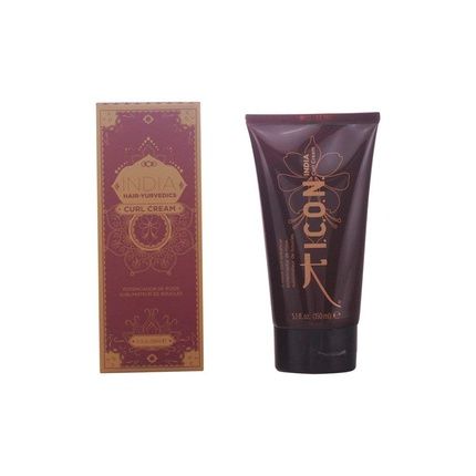 K Icon India Curl Cream Wave And Curl Enhancer Salon-Quality Hair Care Ivory Amber 5.1 Oz Bottle