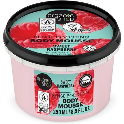 Organic Shop Sense Boosting Body Mousse Sweet Raspberry 250Ml