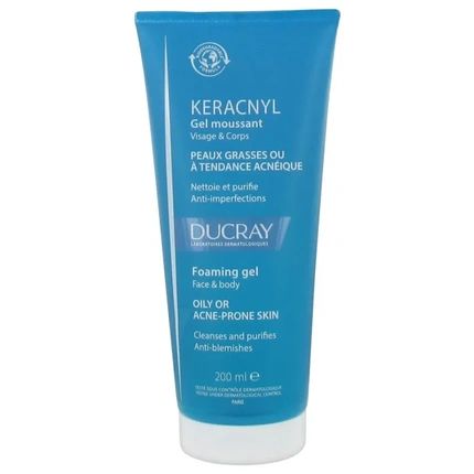 Ducray Keracnyl Gel Cleanser 200Ml Cleanses And Purifies Oily Skin Prone To Acne