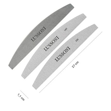 T4B Lussoni Steel Interchangeable Nail File System With 10 Replacement Files For Manicure In 100 And 180 Grit - Image 3