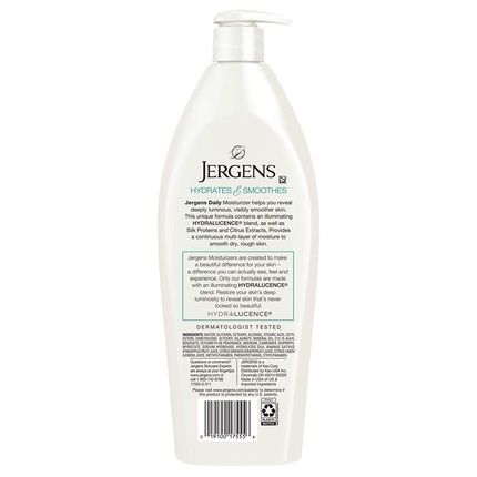Jergens Daily Moisture Dry Skin Moisturizer With Hydralucence Blend Silk Proteins And Citrus Extract 21 Fl Oz