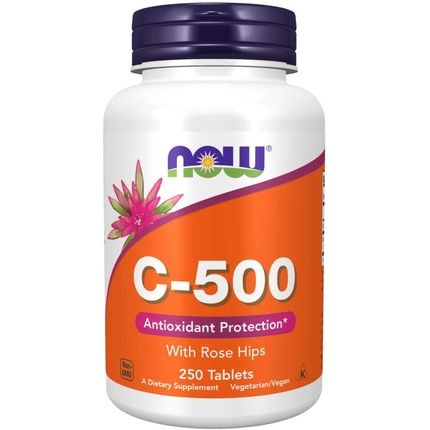 Now Foods C-500 With Rose Hips 250 Tablets