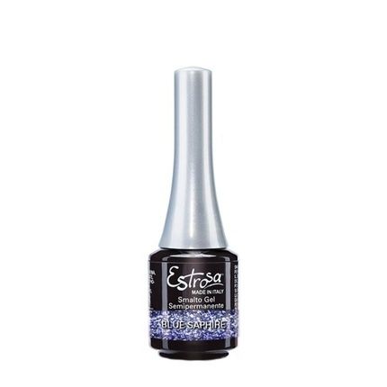 Estrosa Semi-Permanent Glitter Blue Gel Nail Polish Sapphire Chrome
